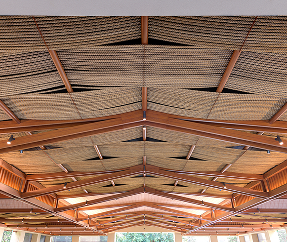 Interior view of ceiling design at the Rtiz-Carlton at Kapalua