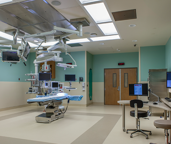 Interior view of operating room in the Saint Alphonsus Medical Center