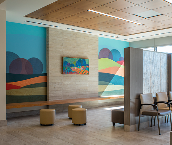 Interior view of seating are inside the Saint Alphonsus Medical Center