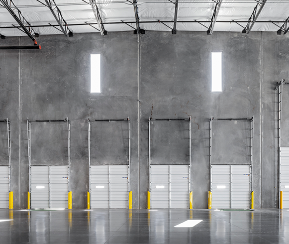 Interior view of Sarival Logistics Center loading dock