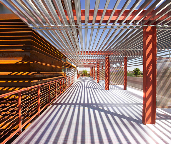 Exterior walkway at the South Mountain Community College PAC