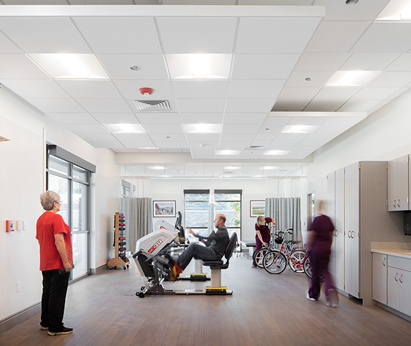 Interior view of rehabilitation room in the State Hospital South | Secure Skilled Nursing Facility