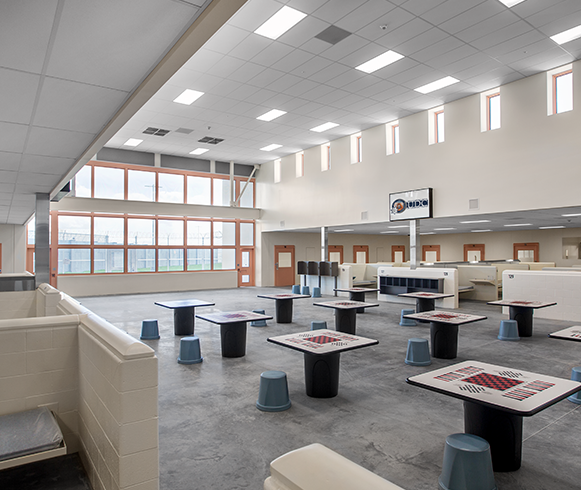 Interior view of recreation room at the Utah State Correctional Facility