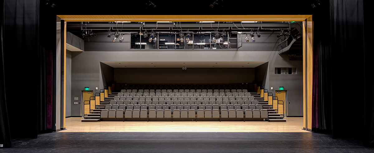 Interior view of stage in The Noorda Center for the Performing Arts
