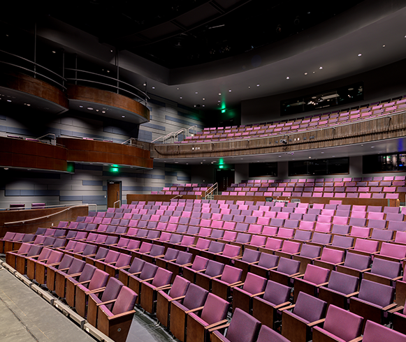 Interior view of theatre seating in the The Noorda Center for the Performing Arts