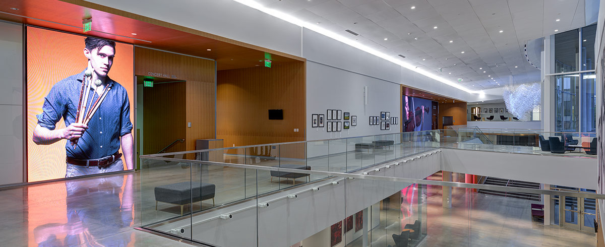 Interior view of second floor of The Noorda Center for the Performing Arts