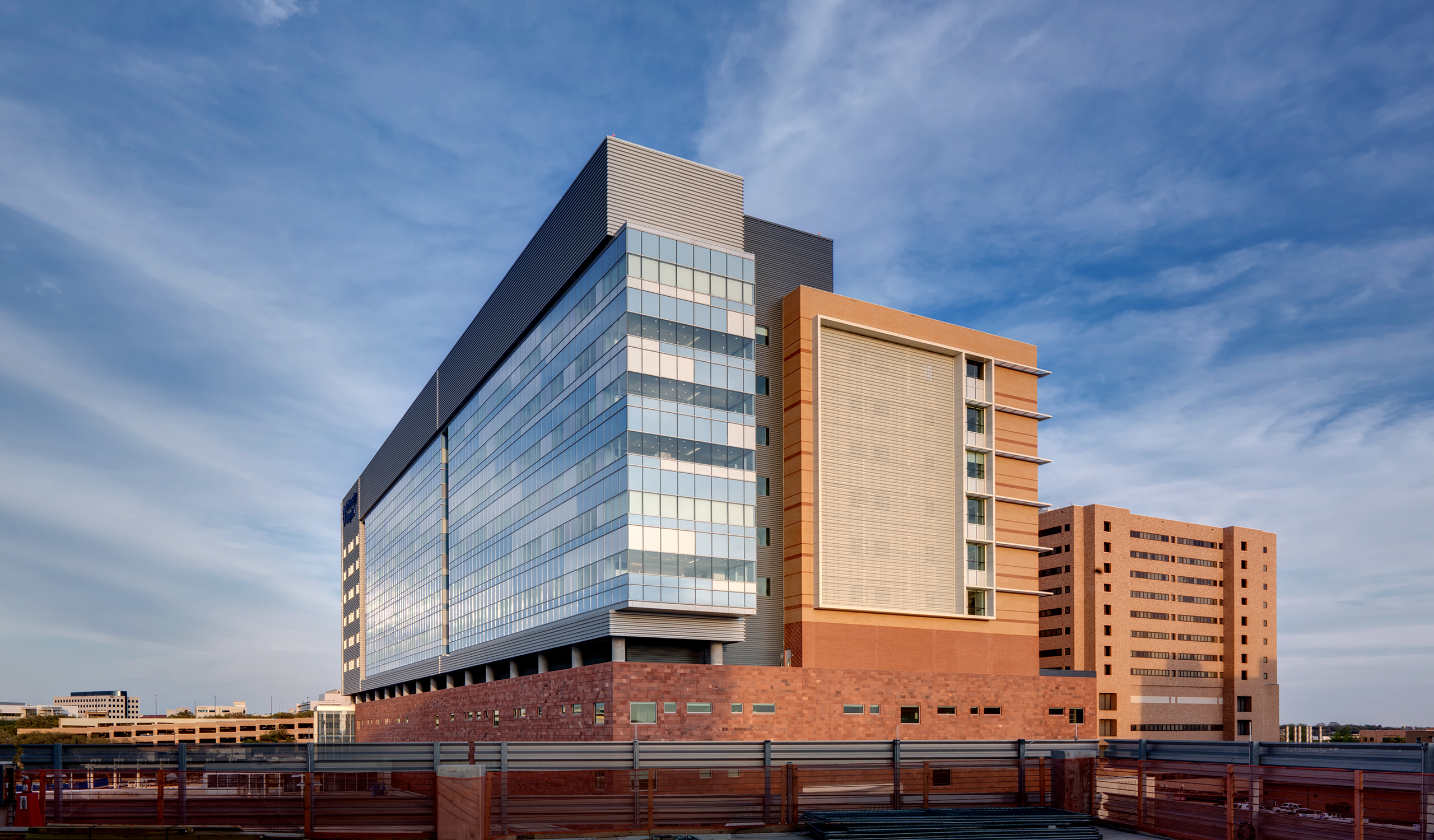 Exterior view of the University Hospital, Sky Tower Campus Expansion