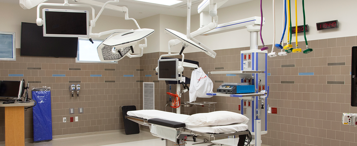 Operating room in the Farmington Health Center