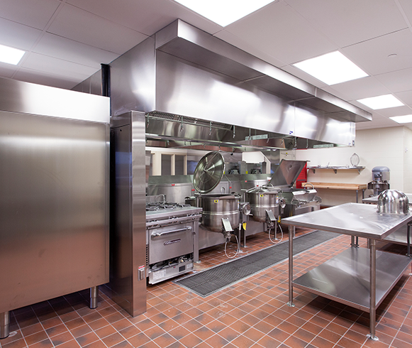 Interior view of the kitchen inside the Central Utah Correctional Facility