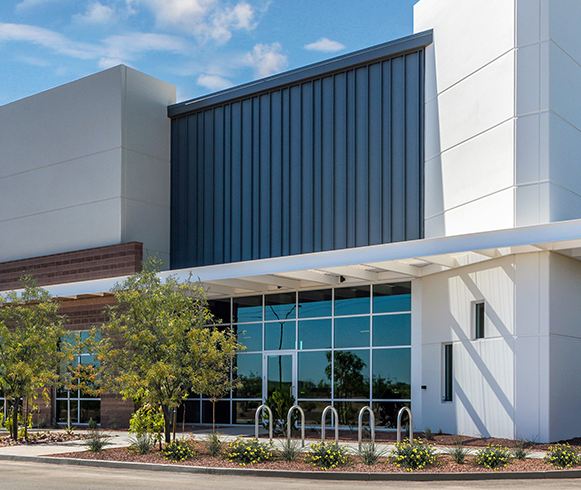 Exterior view of entrance to VB 143