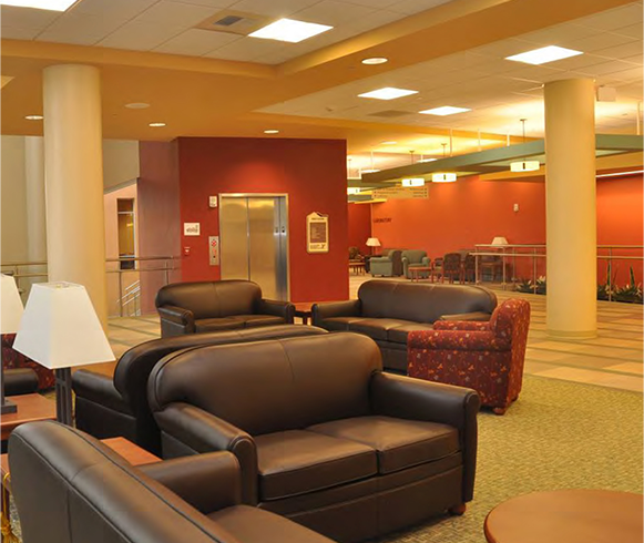 Interior view of lobby at the West Park Hospital Campus Expansion