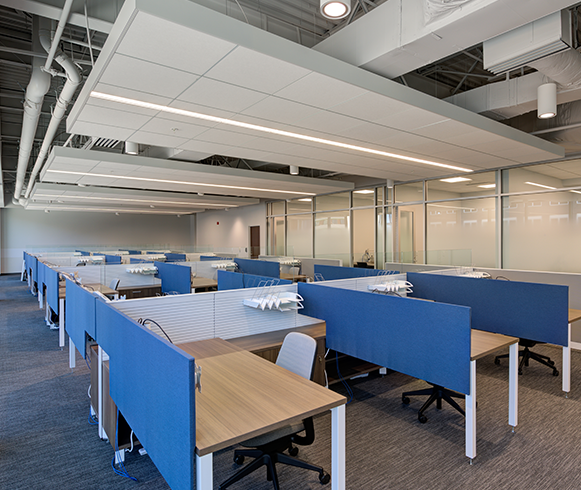 Interior view of offices inside the West Valley City Police Department