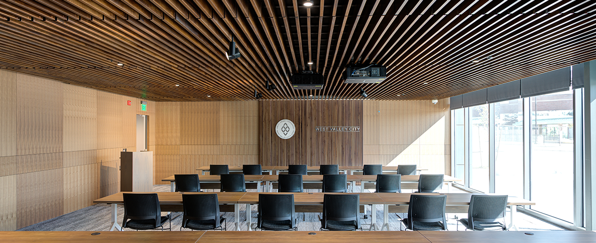 Interior view of meeting room at the West Valley Police Department