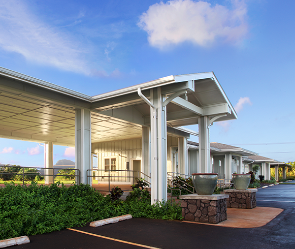 Exterior view of the entrance to the Adolescent Treatment & Healing Center