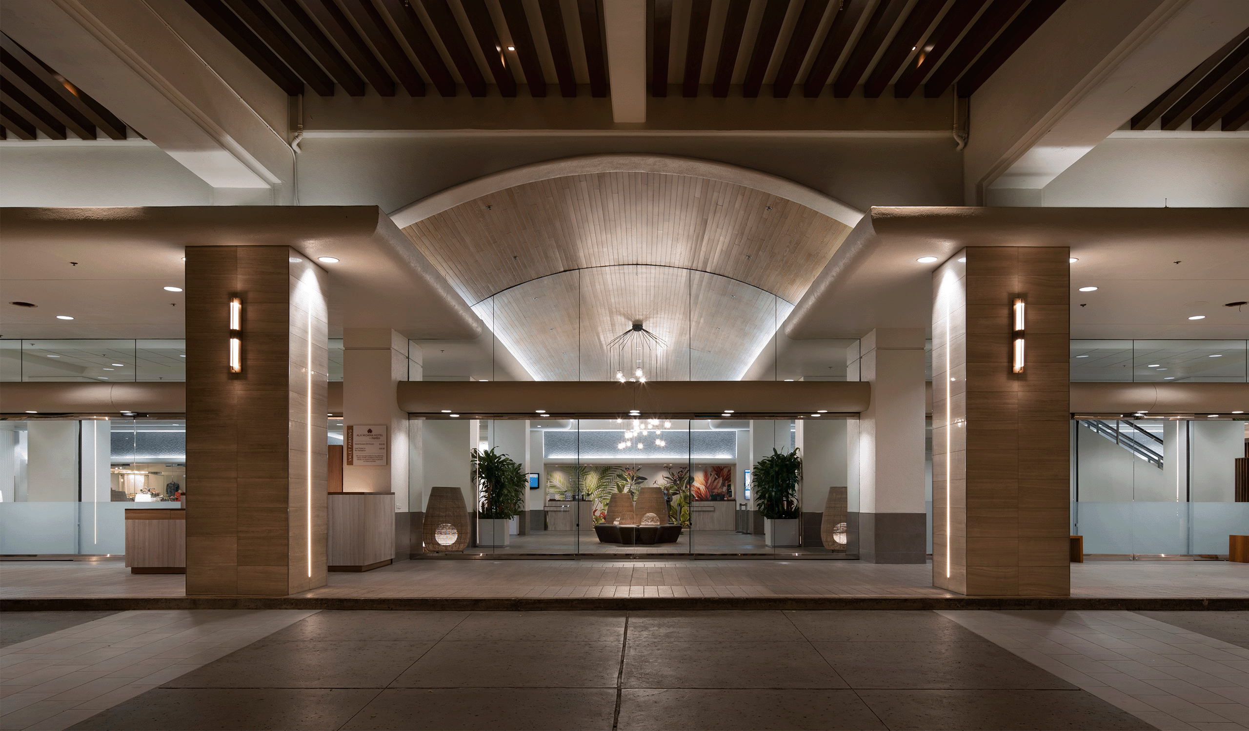Exterior front entrance view of the Ala Moana Honolulu by Mantra