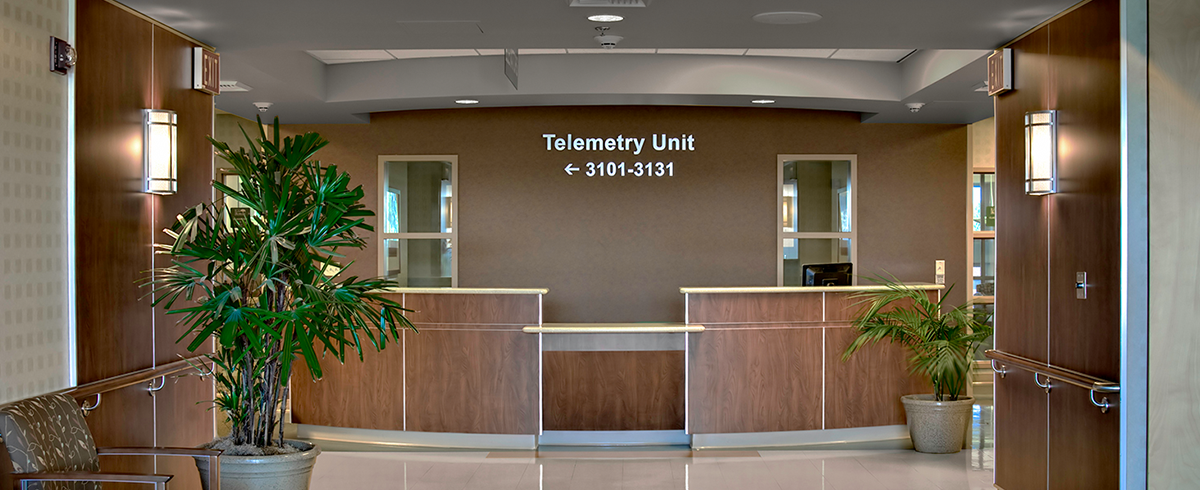 Reception area at the Los Robles Hospital & Medical Center