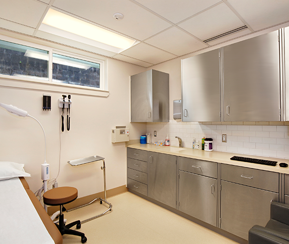 Interior view of examination room at the Makana North Shore Urgent Care