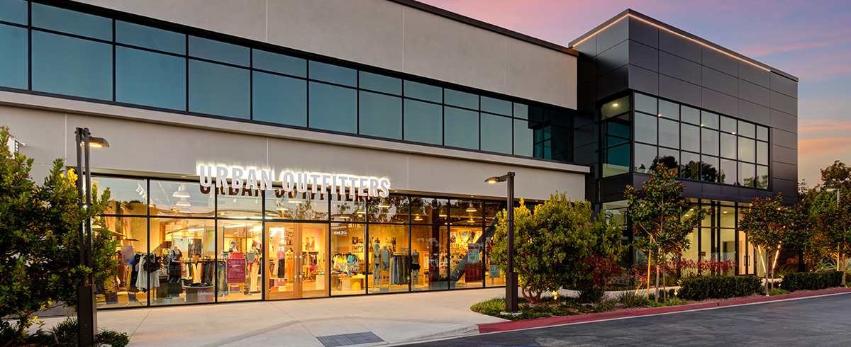 Exterior view of the Urban Outfitters at the Manhattan Village Anchor Conversion
