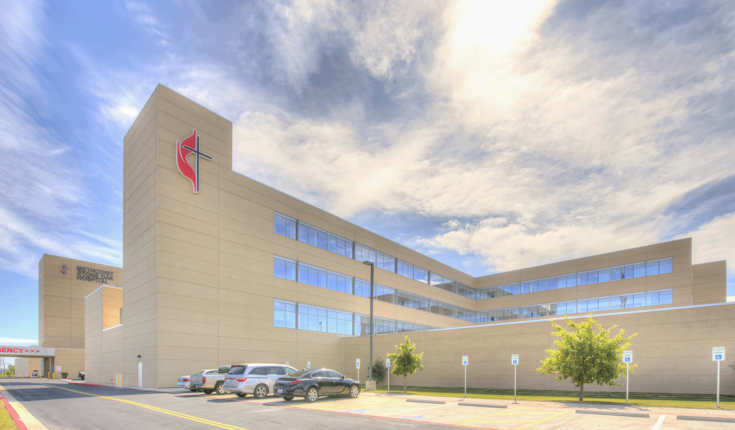 Exterior view of the Methodist Stone Oak Hospital