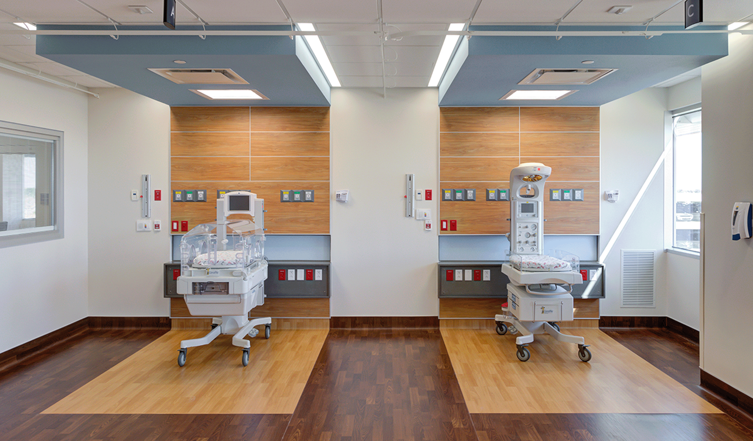 Interior view of NICU units at the NICU and Pharmacy at the Midland Memorial Hospital
