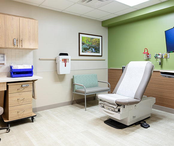 Interior view of examination room at the Monument Health Rapid City Hospital