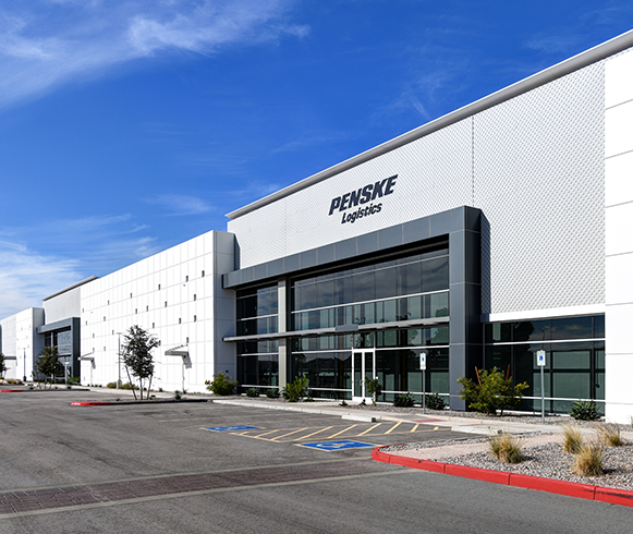 Exterior of Penske Warehouse