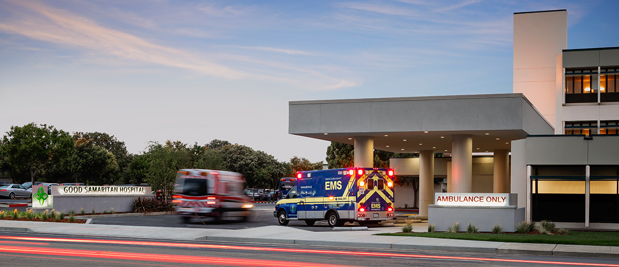 Emergency entrance to a hospital