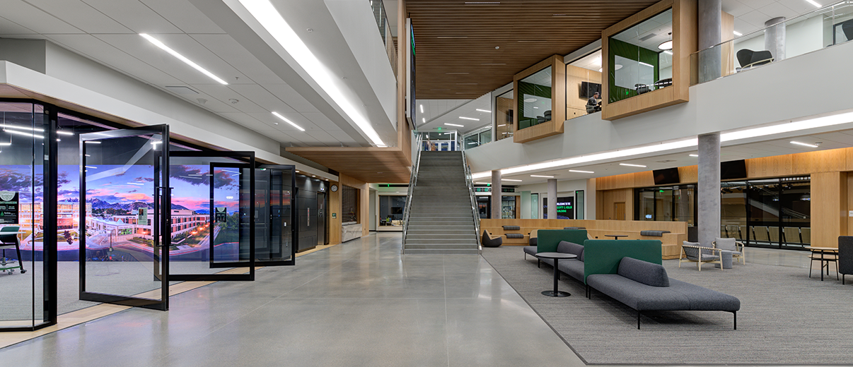 Interior view of an educational building