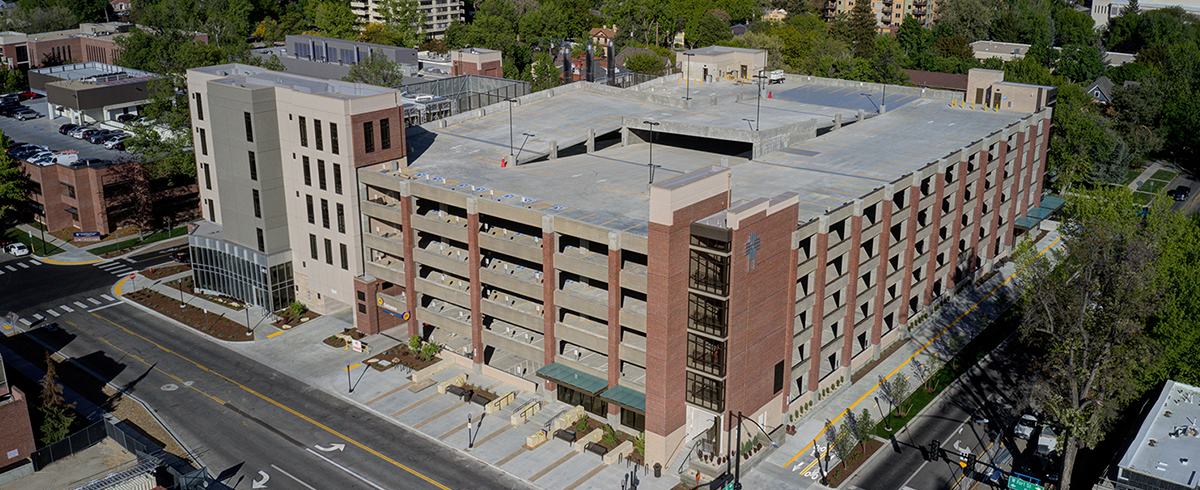 Exterior drone view of the St. Luke's Medical Center