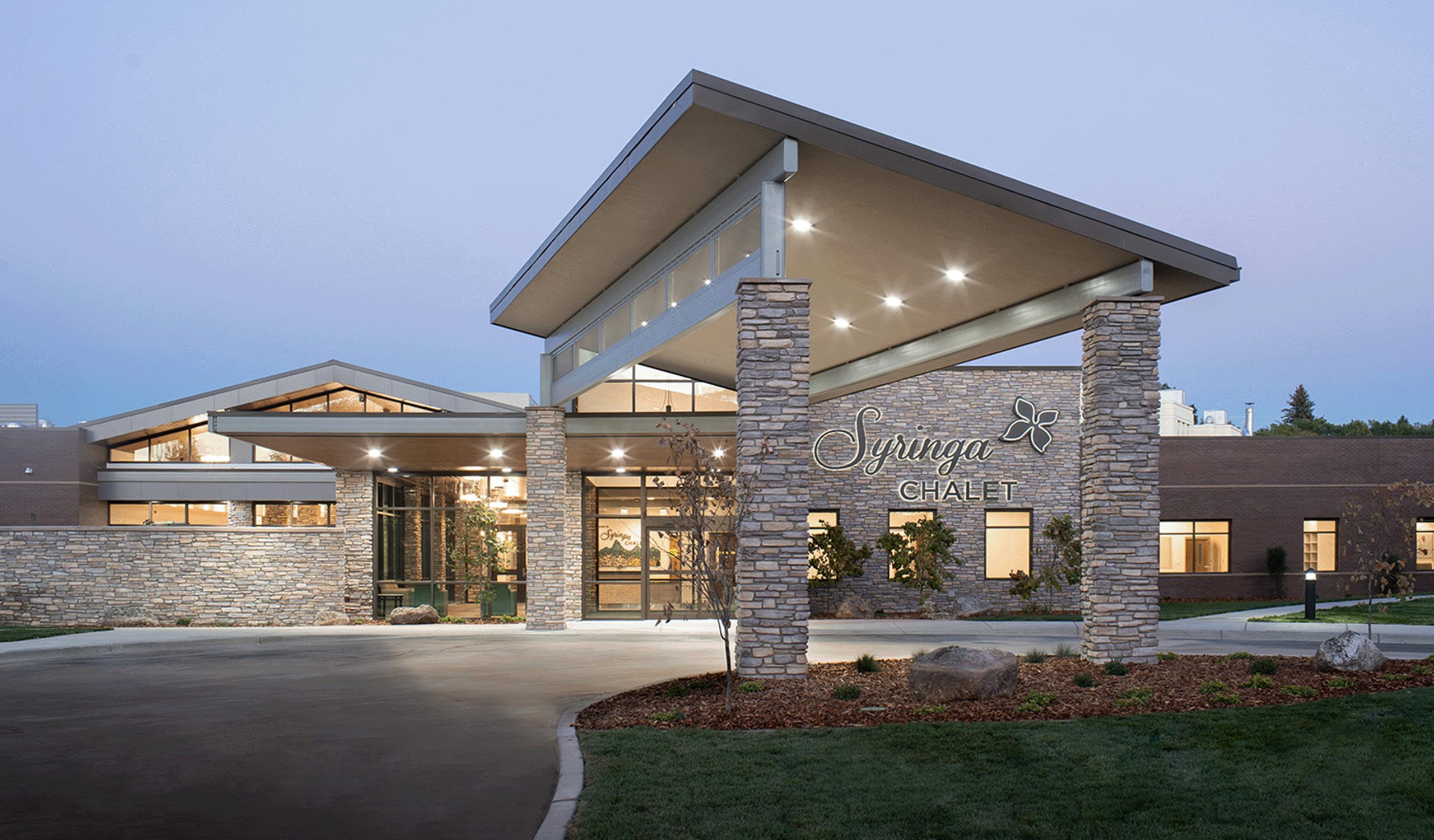 Exterior view of the entrance to the Secure Skilled Nursing Facility at State Hospital South