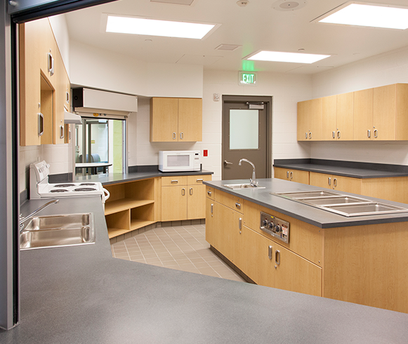 Interior view of break room at the Utah State Hospital