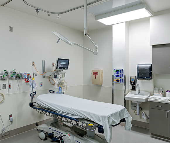 Operating room at the Valley Presbyterian Hospital, Emergency Department