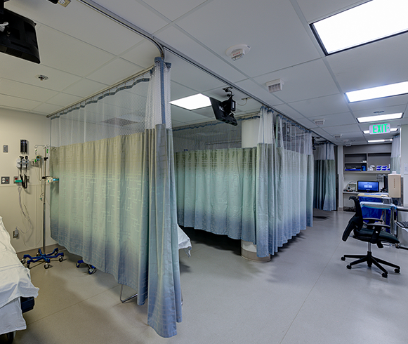Interior view of the ER at the Presbyterian Hospital, Emergency Department