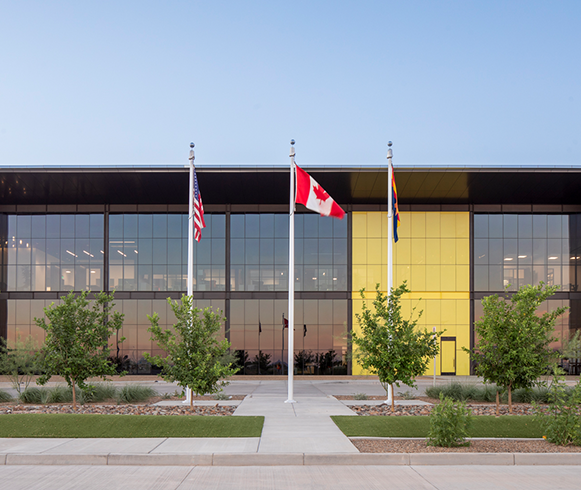 Exterior view of the White Claw Distillery