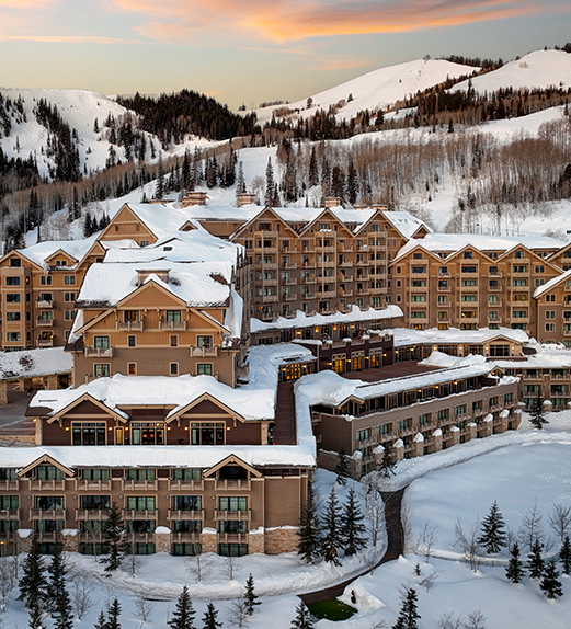 Drone view of Ski resort