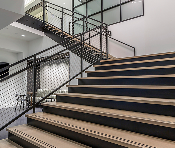 Interior staircase at One Nashville