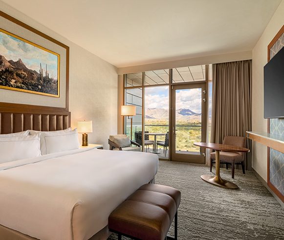 Interior view of guest room at the Hilton North Scottsdale at Cavasson