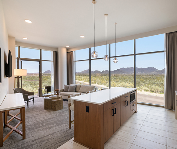 Interior view of a room with a view at Hilton North Scottsdale at Cavasson
