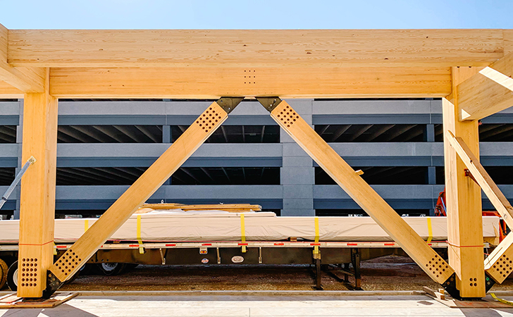 CLT Cross Bracing - Mass Timber