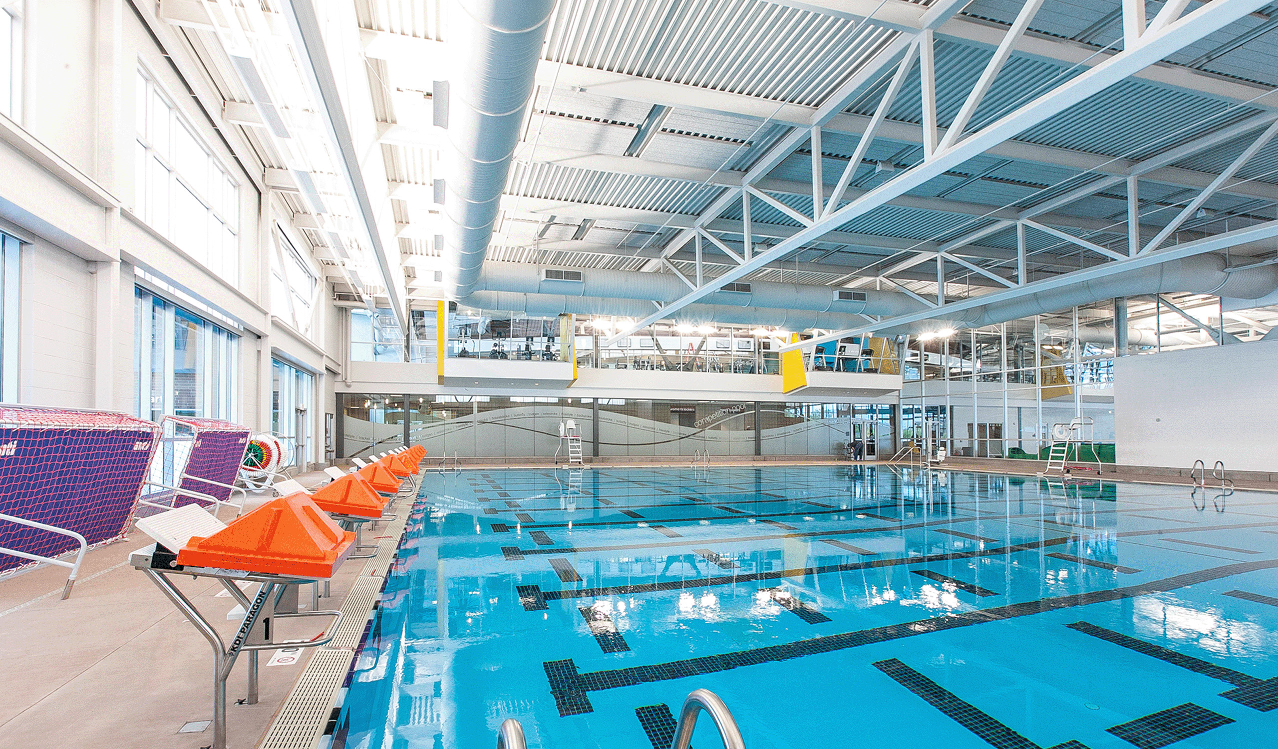 Interior view of the pool at the Provo Recreation Center