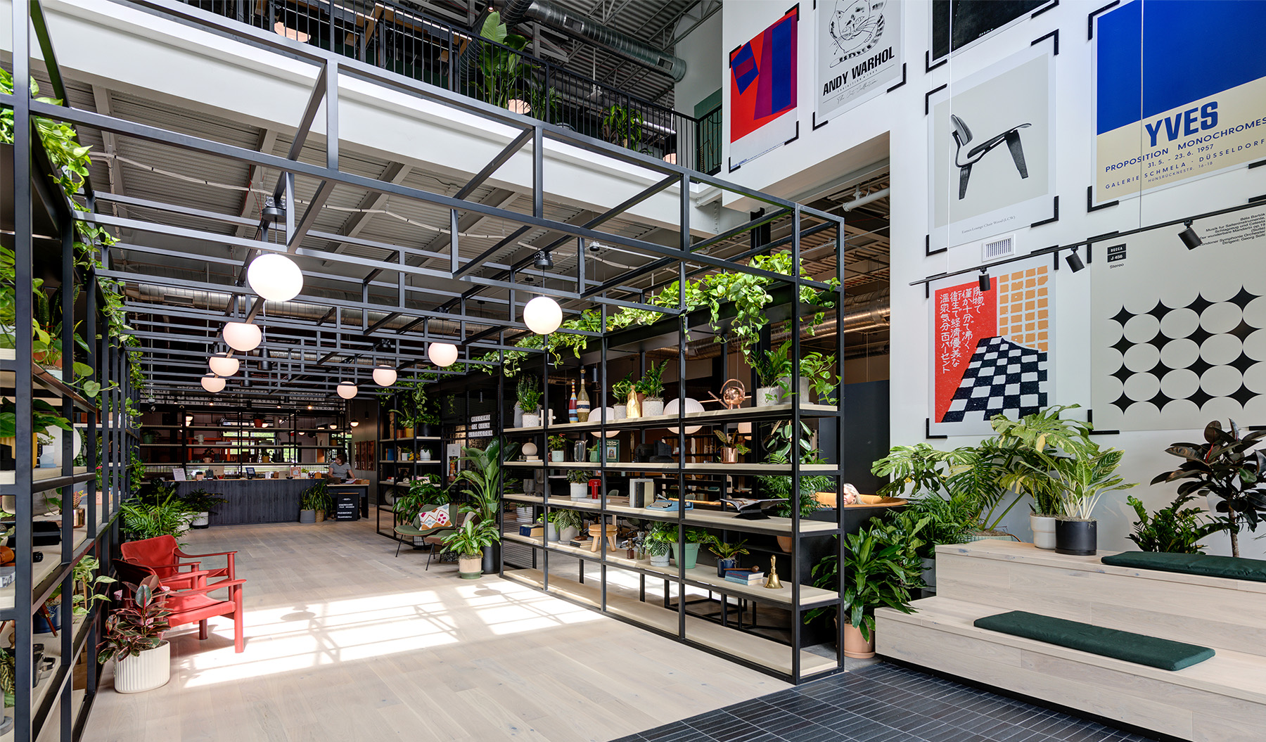 An interior view of Kiln coworking space in Littleton, CO.