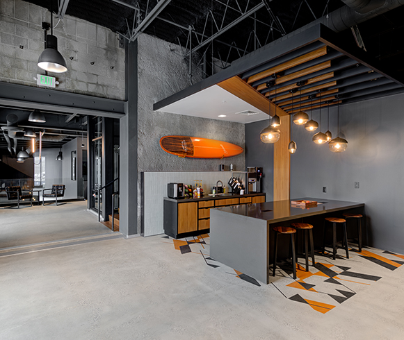 Interior of Traeger Grills office space