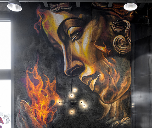 Interior of Traeger Grills office space
