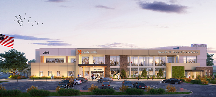 Rendering of Sierra Pacific Regional Cancer Center at Dusk