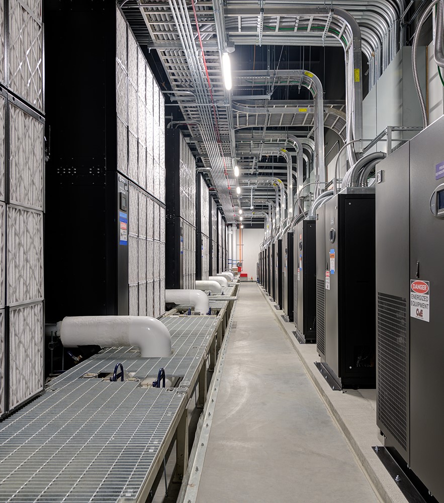 Mechanical equipment in a data center