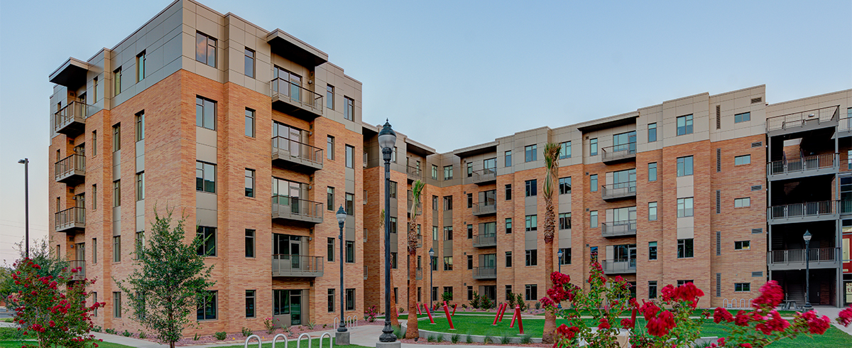 Exterior view of the Campus View Suites at Utah Tech University
