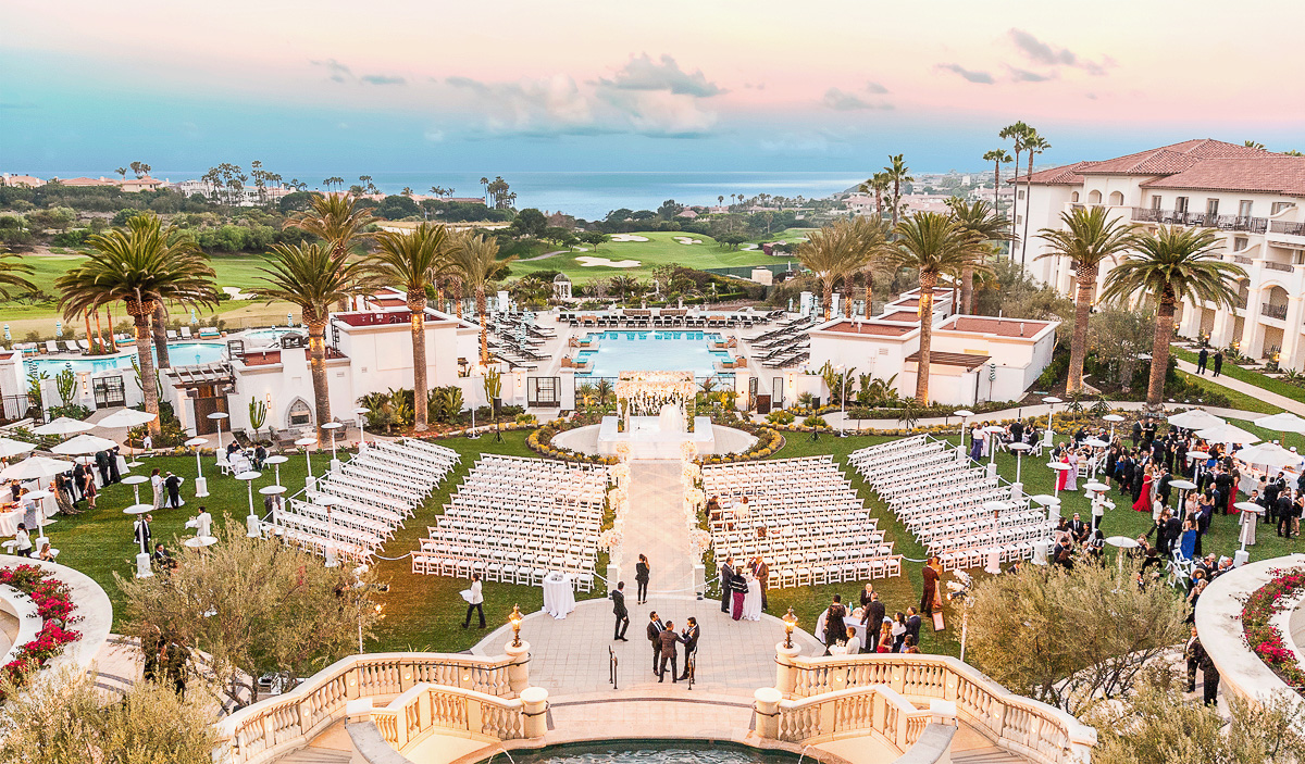 Exterior view of wedding venue at the Monarch Beach Resort