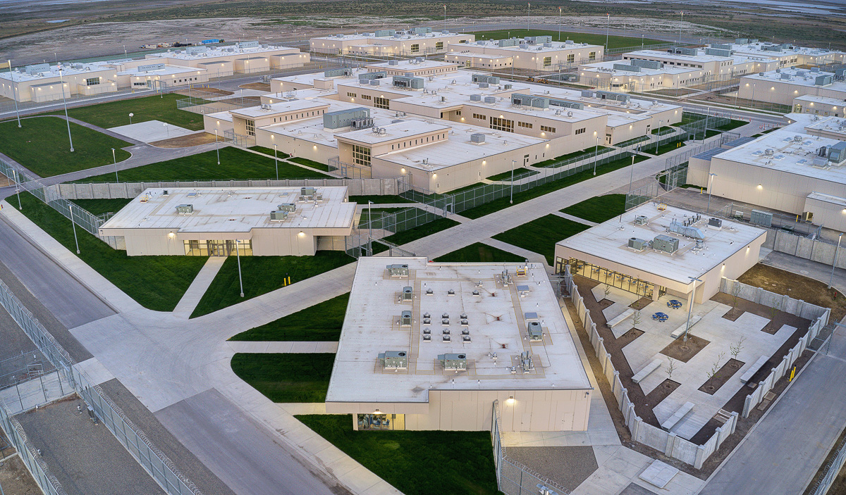 Exterior drone view of the Utah State Correctional Facility