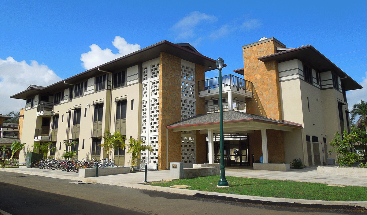 Exterior view of the BYU Hawaii Housing