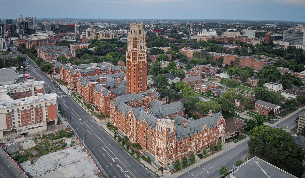 Vanderbilt student housing campus building with ornate masonry